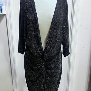 Elegant Black Glitter Dress